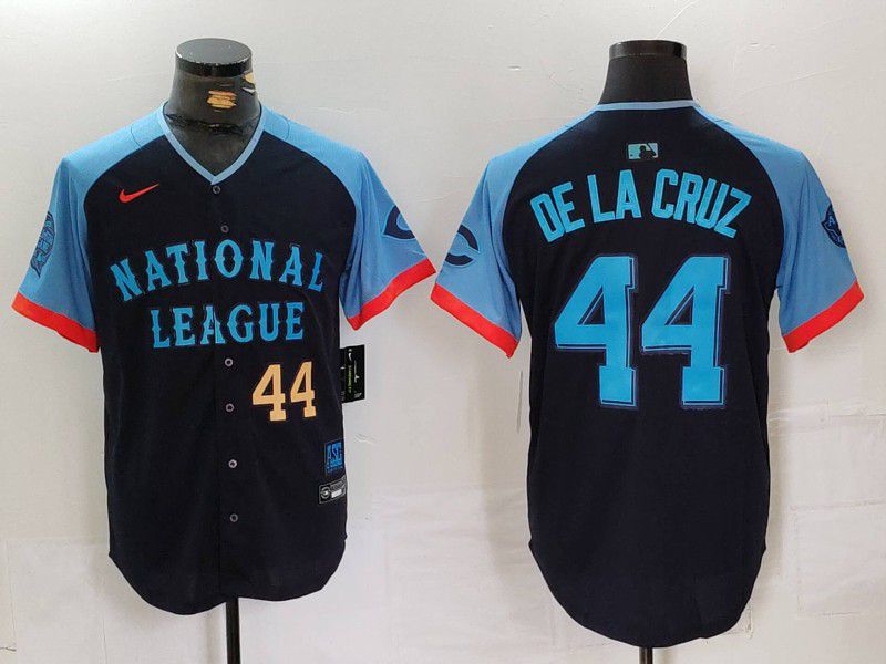 Men Cincinnati Reds #44 Delacruz Blue All star 2024 Nike MLB Jersey style 4